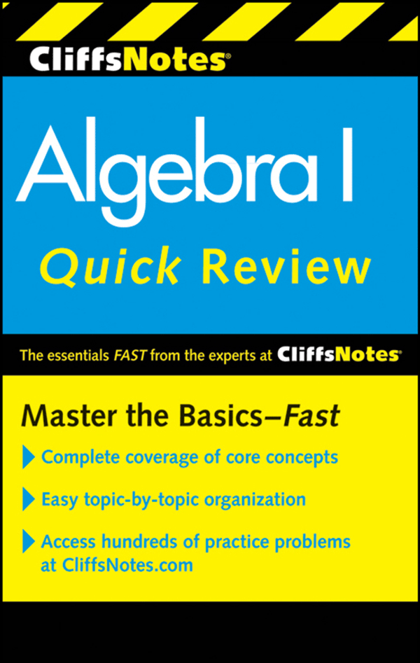 CliffsNotes Algebra I Quick Review, 2nd Edition